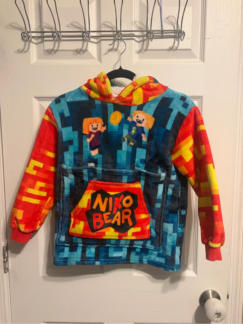 A for Adley - Niko Bear - Gamer Blanket Hoodie